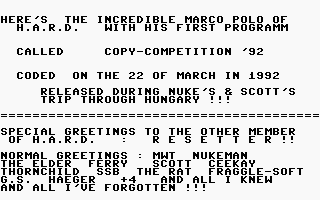 Copy-competition '92 Screenshot