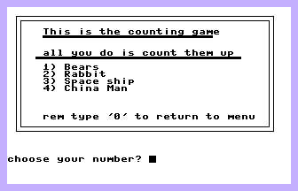 Counting (ICPUG) Title Screenshot
