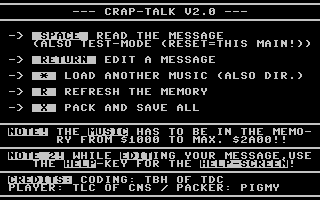 Crap-talk V2.0 Title Screenshot