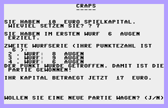 Craps (German) Screenshot