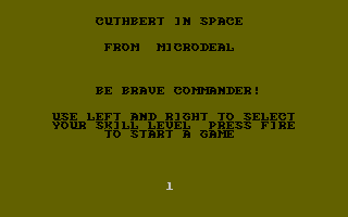 Cuthbert In Space Title Screenshot