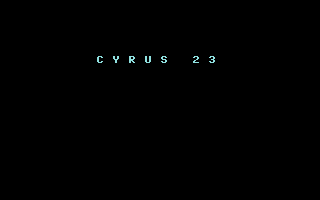 Cyrus 23 Title Screenshot