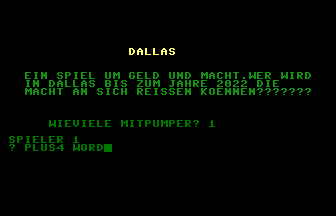 Dallas Title Screenshot