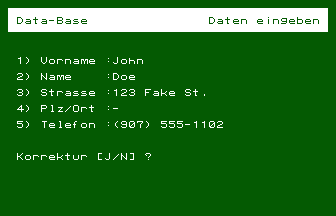 Data-Base Screenshot