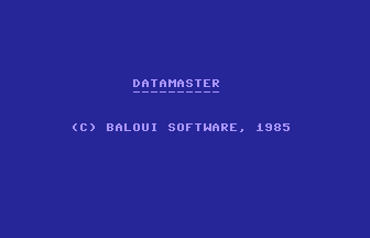 Datamaster Title Screenshot