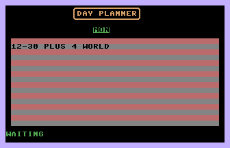 Dayplan (The Working Commodore C16)