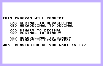 Decimal-Binary-Hexadecimal Conversion Program Screenshot