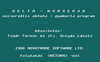 Delta-Morsekód Title Screenshot