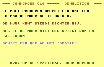 Demolition (Dutch) Title Screenshot