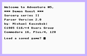 Demon Quest Title Screenshot
