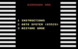 Diamonds Man Title Screenshot
