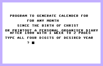 Diary For Personal Organiser Screenshot