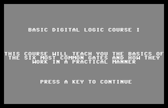 Digital Logic Title Screenshot