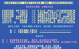 Directory Sortieren Und Korregieren Screenshot