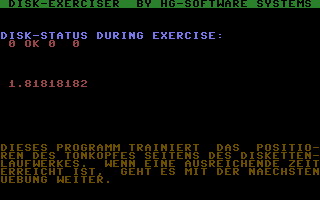 Disk-Exerciser Title Screenshot