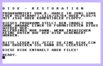 Disk-Restoration