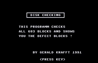 Disk Checking Title Screenshot