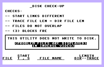 Disk Checkup Screenshot