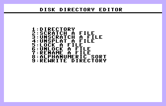 Disk Directory Editor Screenshot