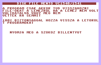 Disk File Mentő Screenshot