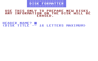 Disk Formatter Screenshot