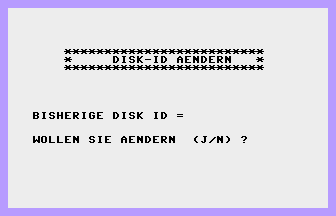 Diskname/ID Aendern