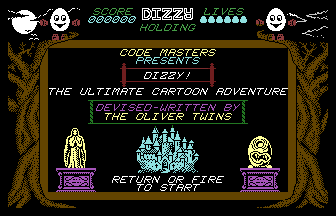 Dizzy - The Ultimate Cartoon Adventure Title Screenshot