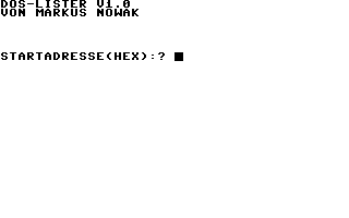 DOS-Lister V1.0 Screenshot