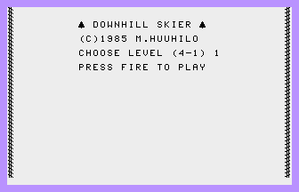 Downhill Skier Title Screenshot