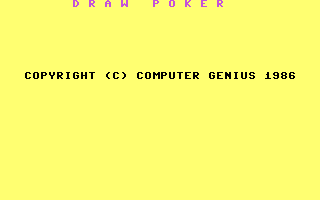 Draw Poker Title Screenshot