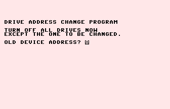Drive Address Change Program