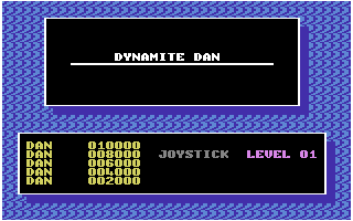 Dynamite Dan Title Screenshot