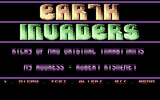 Earth Invaders Title Screenshot