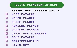 Elite-Katalog Title Screenshot