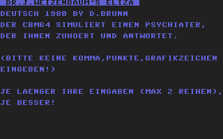 Eliza (Deutsch) Title Screenshot