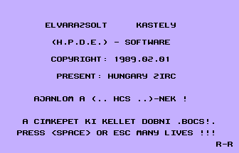 Elvarázsolt Kastély (HPDE) Title Screenshot