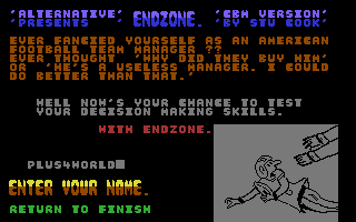 Endzone +4 Title Screenshot