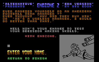 Endzone 2 Title Screenshot