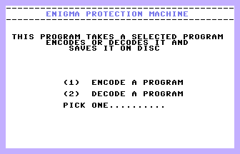 Enigma Protection Machine Title Screenshot