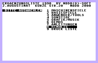 Ergaenzungsliste 1990 Title Screenshot