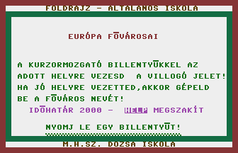 Európa Fővárosai (MHSz) Title Screenshot