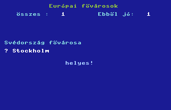 Európai Fővárosok Screenshot