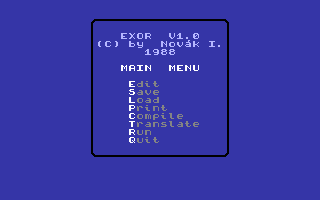 Exor V1.0 Title Screenshot
