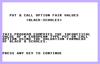 Fair Option Value Title Screenshot