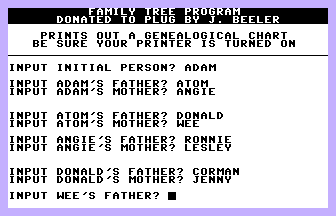 Family Tree Screenshot