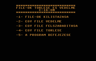 File-ok Törlése És Védelme C16-on Screenshot