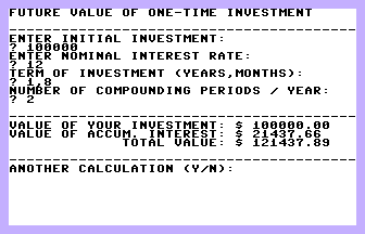 Finance Calculator Screenshot