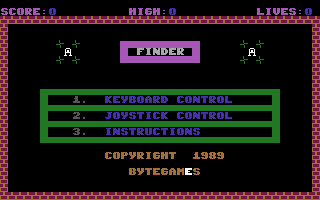 Finder (Byte Games 27) Title Screenshot