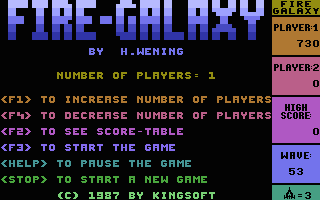 Fire-Galaxy Title Screenshot