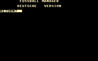 Football Manager (German) Title Screenshot